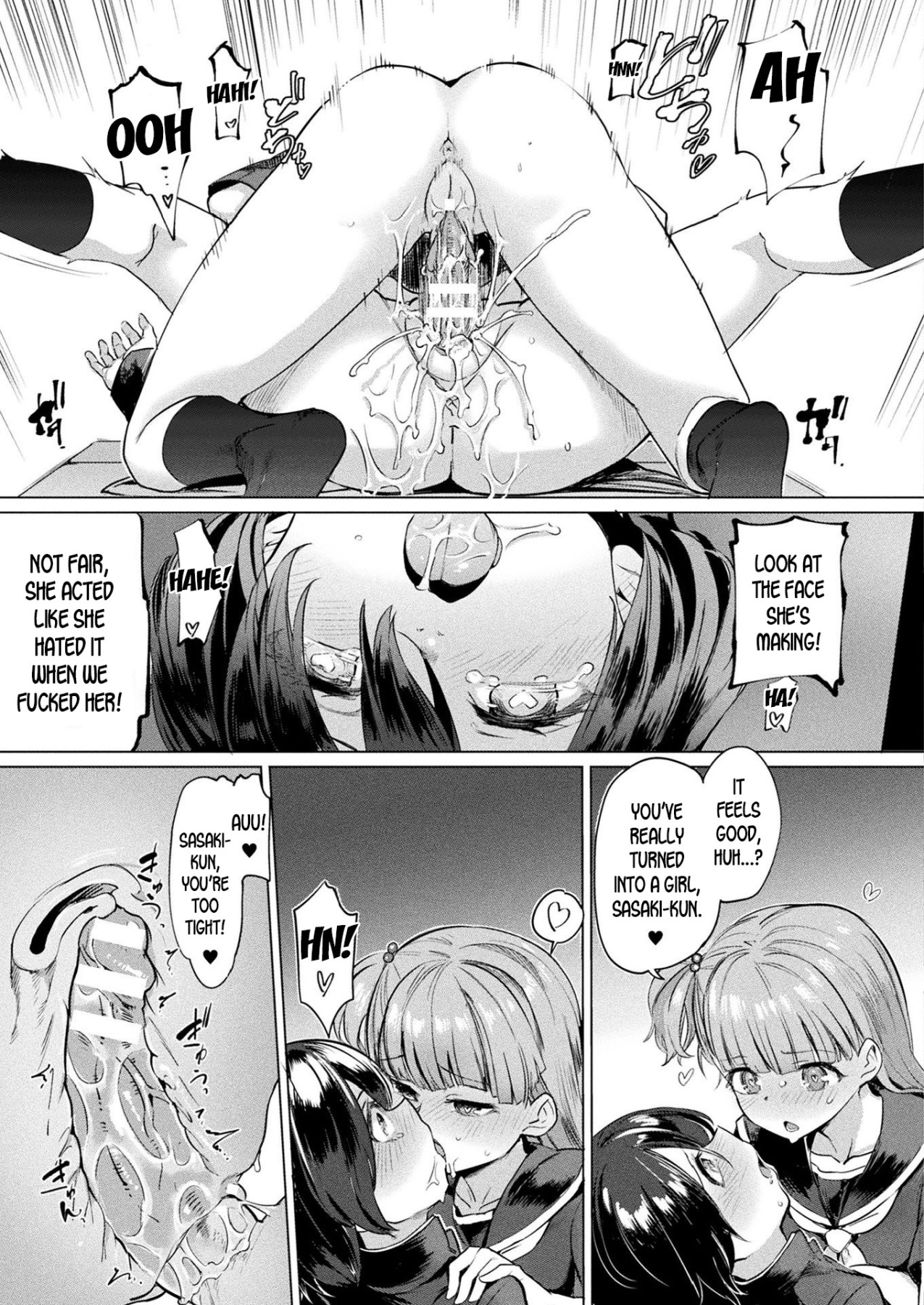 Hentai Manga Comic-Gender Bender Gangbang Sperm Milking part 2-Read-3